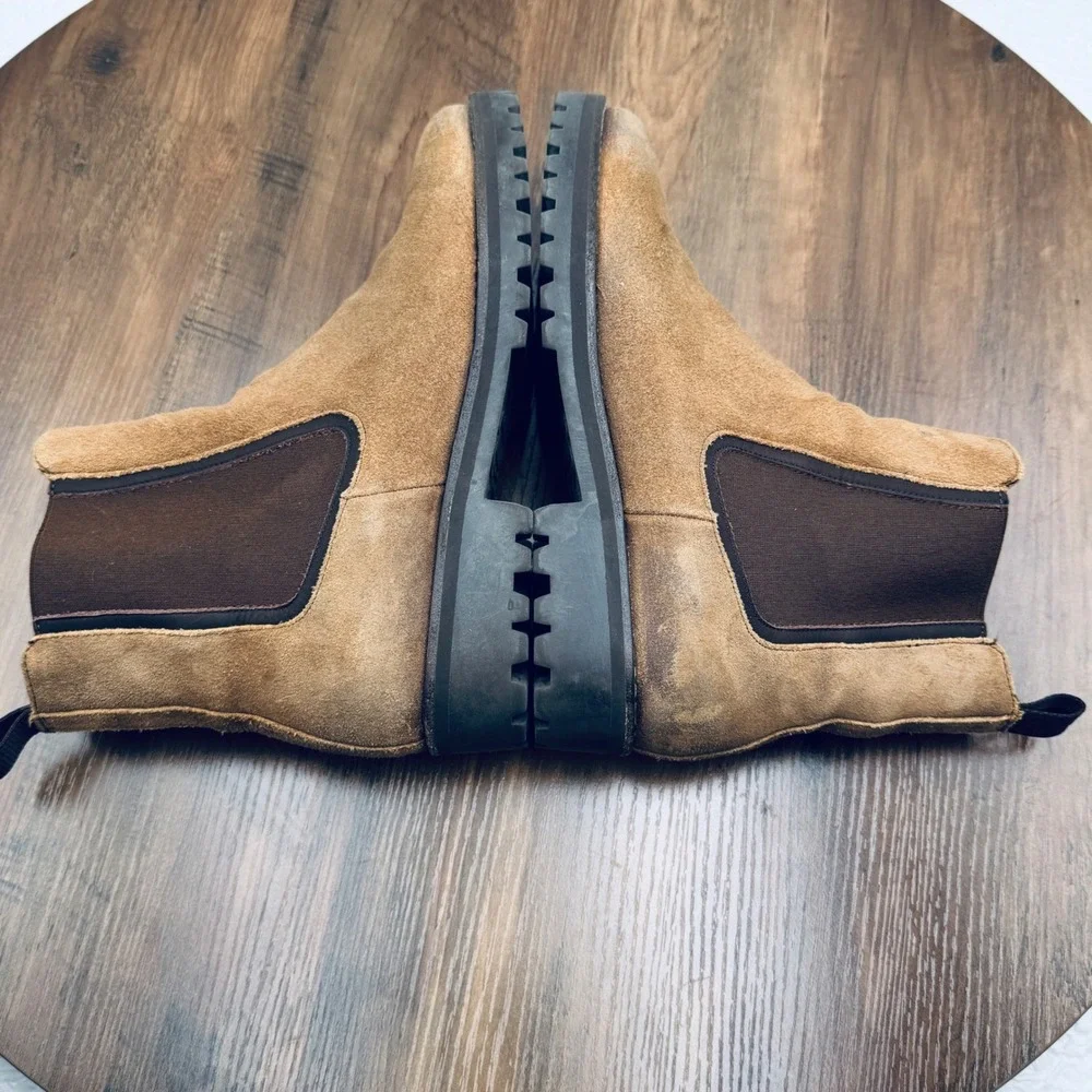 Thursday Boot Co. Rogue Chelsea Boots Suede Tan Brown Men's Size 10.5 Lug Sole